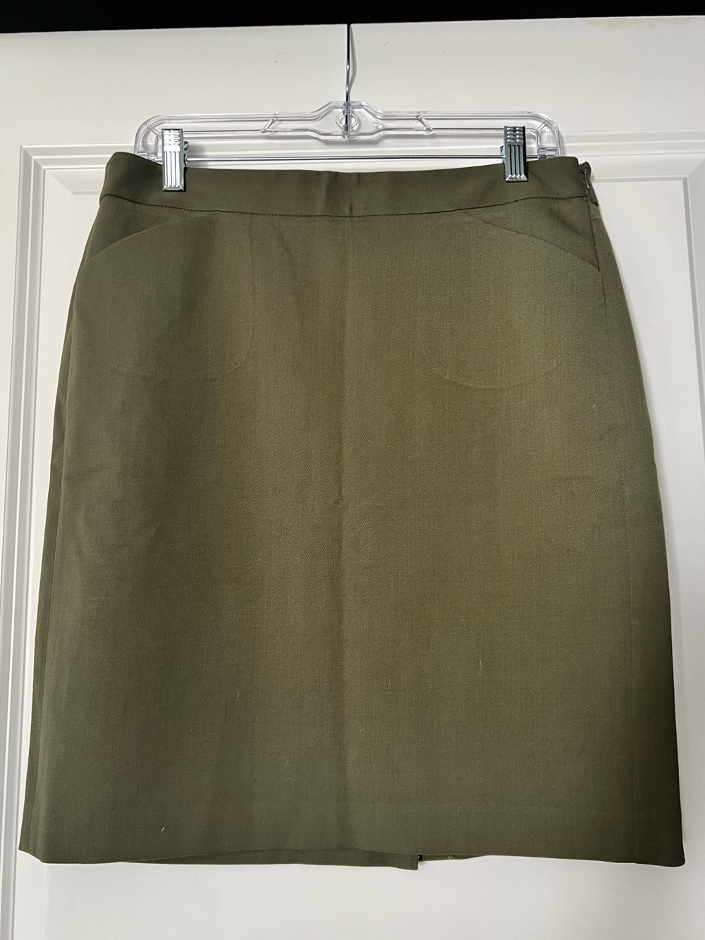 Theory Olive Green Pencil Skirt